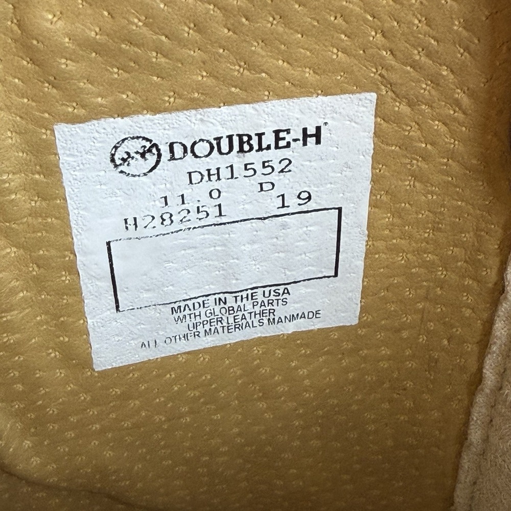 Double H Dylan Mens 11D Soft R Toe 12" Western Work Ranch Boots USA Made DH1552 - Picture 10 of 16